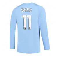 Camisa de time de futebol Manchester City Jeremy Doku #11 Replicas 1º Equipamento 2023-24 Manga Comprida